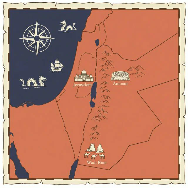 Stylized Levant map from Haki